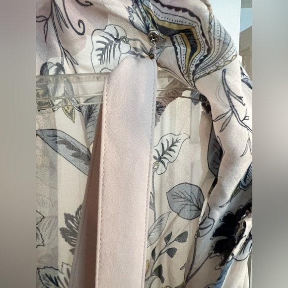 EUC Shoshanna Pale Pink Floral A-Line Silk Dress Size 0 - Picture 7 of 11